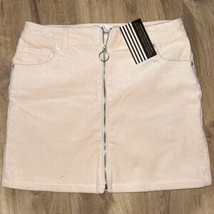 Cream corduroy skirt